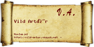 Vild Artúr névjegykártya
